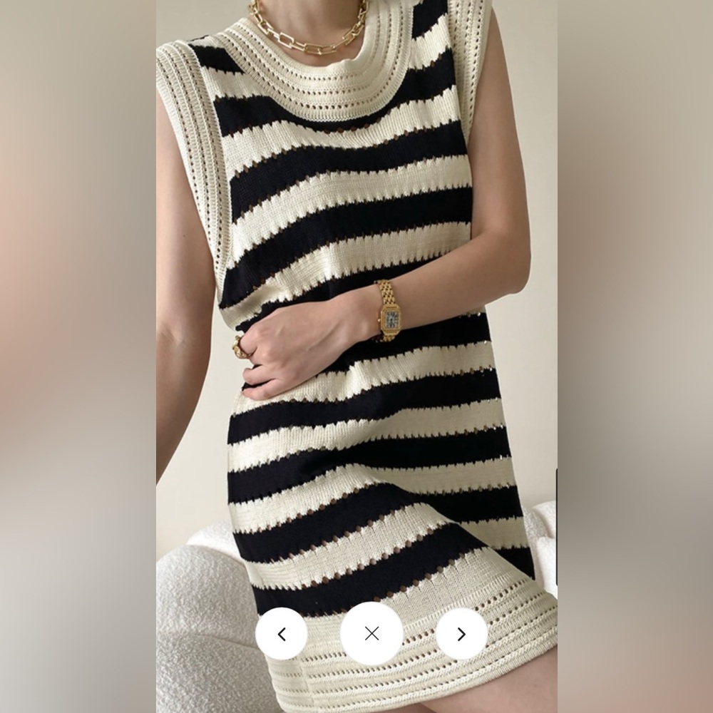 Stripped shirt dress